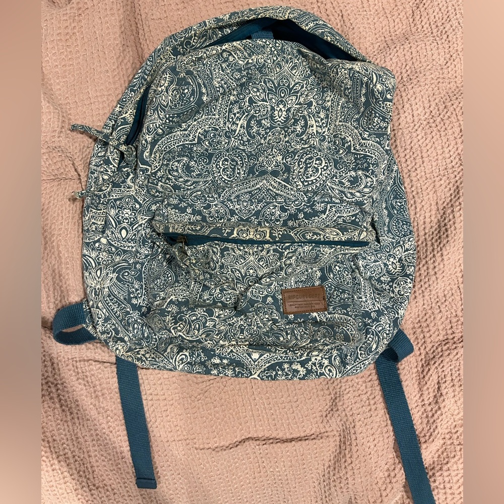 Ripcurl Blue and White Bookbag